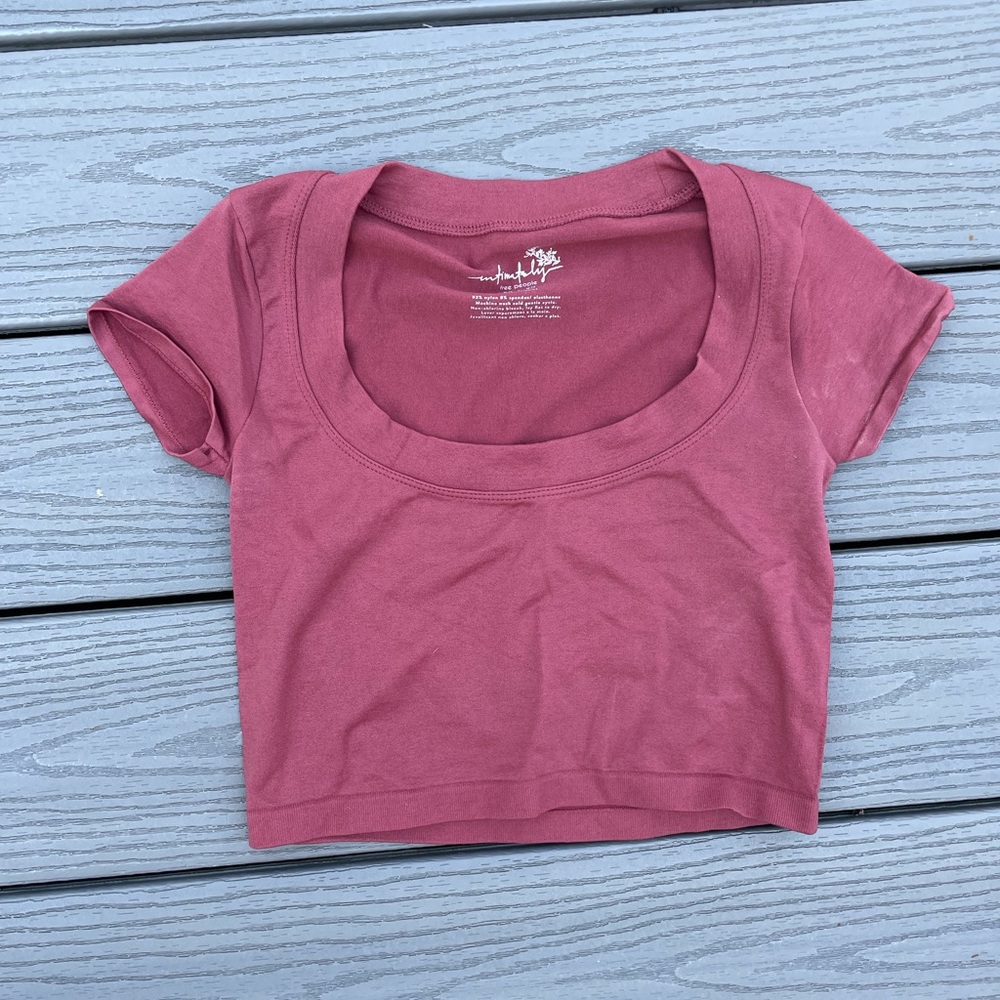 Free People Intimately Pink Crop Top